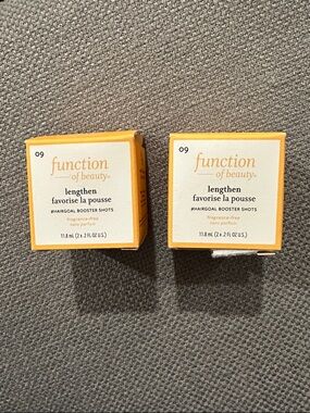 2 boxes function of beauty lengthen booster shots (4 total) hair strengthen